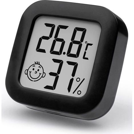 Thermomètre Hygromètre Digital Intérieur Mini Haute Précision ±1°C, 10–99% RH (2 pièces) (1/5)
