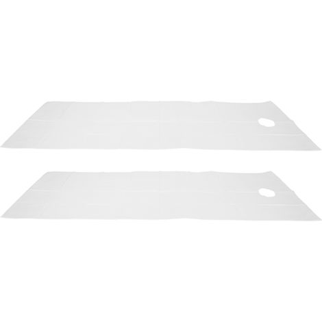2 pièces Housse de Table de Massage Imperméable Résistante à l'Huile pour Salon de Beauté - Blanc (1/5)