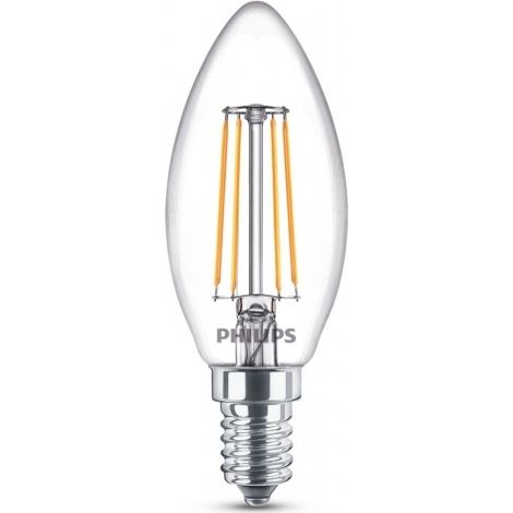 PHILIPS - LAMPADINA LED A CANDELA CHIARACON FILAMENTO A VISTA 40W E14 270OK - NON DIMMERABILE - LUCE BIANCA CALDA (1/5)