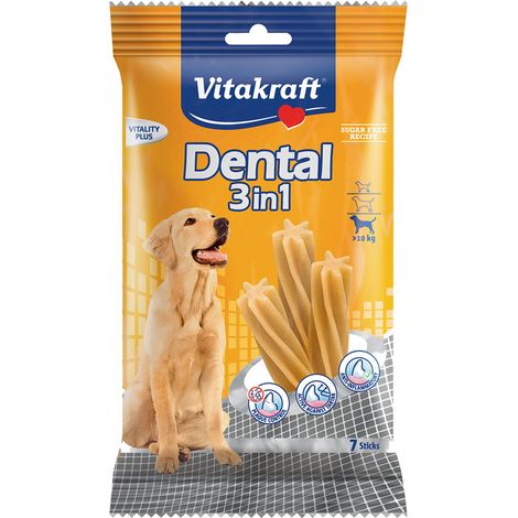 SNACK PER CURA DENTALE CANE 'DENTAL 3 IN 1' misura M - per cani piccoli (max 1 kg)  - VITAKRAFT