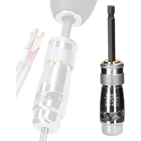 Pelacables rotativo de aleación de aluminio para cables eléctricos, compatible con varios taladros eléctricos. (1/5)