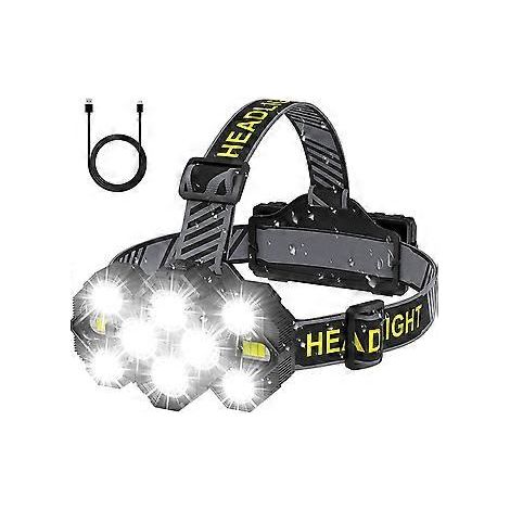 Wiederaufladbare Stirnlampe – Verbesserte Version 2022: 22.000 Lumen, 10 LEDs, 10 Leuchtmodi, superhelle Stirnlampe, freihändige Taschenlampe für Camping, Angeln, Radfahren und Wandern