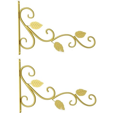Pflanzenhaken 2 Stück 30 cm Blumenhaken Pflanzenhänger Metall Wandhaken Wandhalterung Wandhaken für Pflanzen Pflanzenhänger aus Eisen Wandhaken f (1/5)