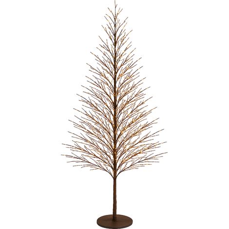 Abete di Natale alta qualità con luci microLed color bianco caldo per decorazioni natalizie -150 cm