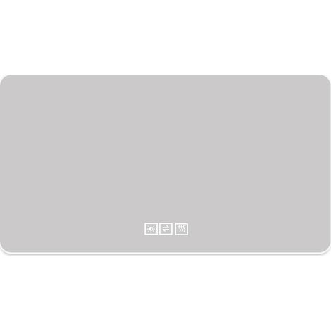 Miroir de salle de bain LED 60 x 100 cm avec éclairage d'ambiance, anti-buée, 3 teintes lumineuses, dimmable, fonction mémoire, IP44, montage horizontal et vertical (1/5)