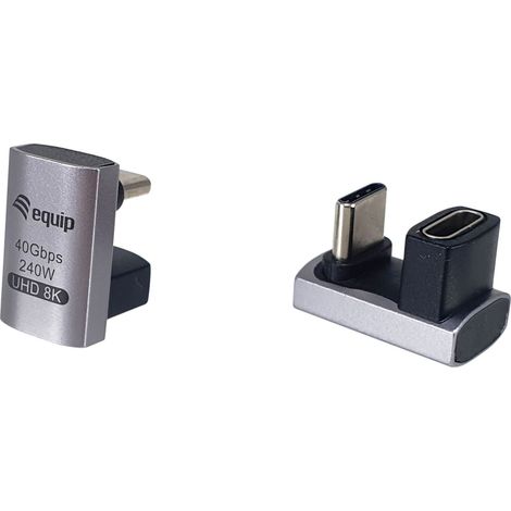 Equip Adapter USB 4.0 - USB-C 40Gbps, 240W PD, 2er-Pack gr