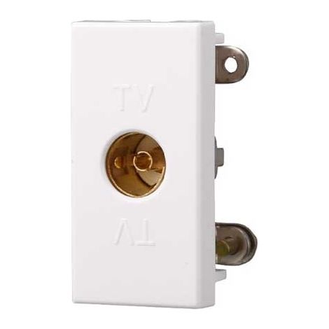 Prise télévision simple femelle compatible Bticino Axolute couleur blanc Ettroit AB2251