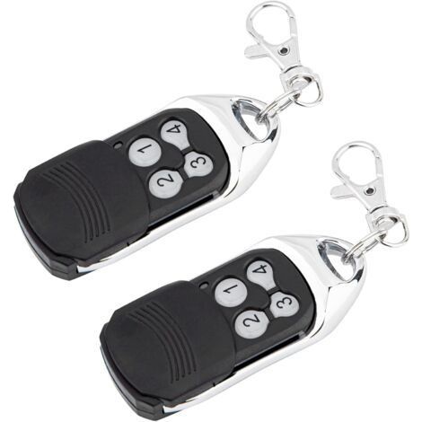 2 pièces télécommande de porte universelle 433 MHz, télécommande de porte de garage de remplacement, télécommande super dupliquée, portail électrique, clé à distance de porte enroulable de garage (1/4)