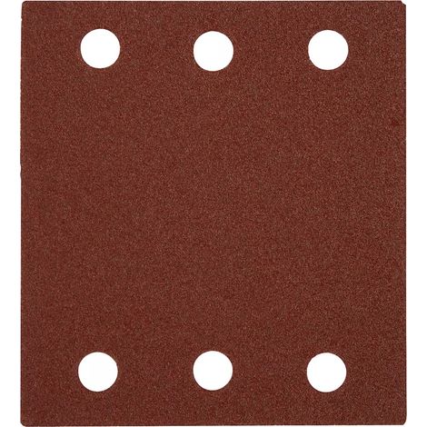 EINHELL Feuilles abrasives pour ponceuse orbitale - 102 x 114 mm - Grain P40 à P240 - Lot de 12