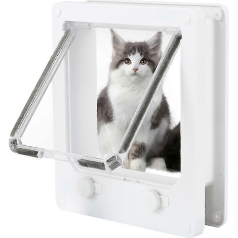 Porte pour chat, chatière d'intérieur, chatière murale, chatière pour chien, blanche 2025 (1/5)