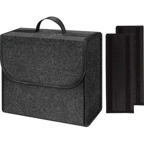 Sac de Coffre Voiture Feutre, Organisateur de Coffre Pliable, Boite Rangement pour Outils, Accessoires Interior (S)