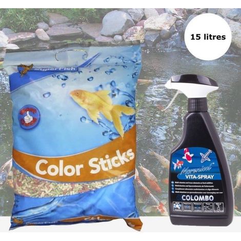 Pack Mix Sticks 15 L + Spray Vitaminé – Poissons de Bassin et Koï (1/5)