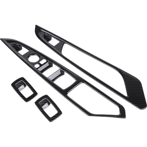 4 pièces habillages boutons lève-vitre voiture ABS fibre de carbone 16x7cm 5.5x3.5cm pour BMW X5 X6 F15 F16 14-18 (1/5)