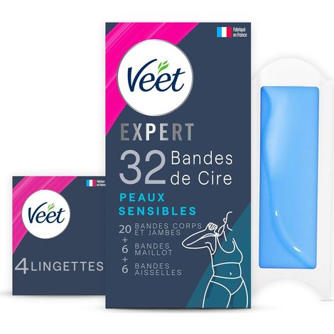 32 Bandes De Cire Froide Coffret Jambes, Maillot & Aisselles - Peaux Sensibles - Finition Parfaite - Epilation Longue Durée (1/5)