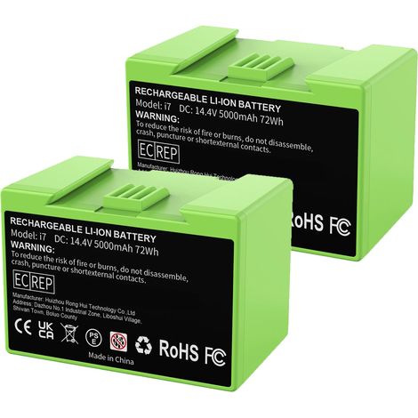Batterie rechargeable, 14,4V, capacité de 5000mAh, 2Pack 5000mAh, 14.4 V (1/2)