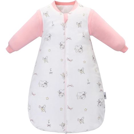 Gigoteuse d'hiver pour bébé - Avec manches amovibles - TOG - Coton chaud - Pour bébé de 0 à 18 mois - 3,5 TOG - Agneau - Taille L (1/5)
