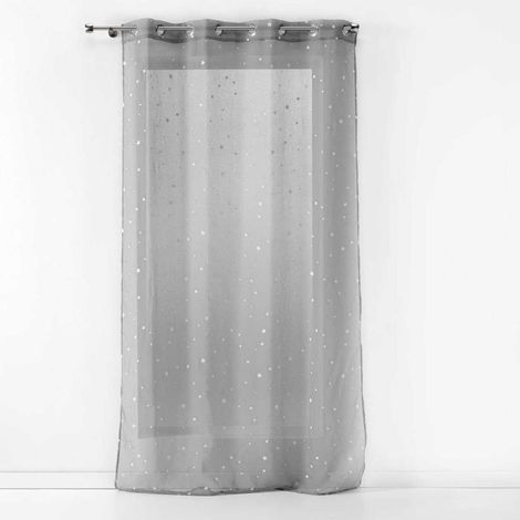 Rideau Voilage "Phosphorescent Fluo" 140x240cm Gris (1/3)