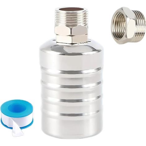 Vanne à Flotteur Automatique, Entrée Supérieure de 3/4 Pouce. Vanne de Régulation du Niveau d'Eau, pour Piscine, Réservoir d'Eau. Vanne de Remplissage Automatique. Acier Inoxydable 304. (1/5)