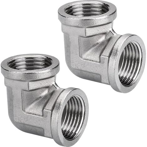 Adaptateur d'angle en acier inoxydable, 3/4" Arc d'angle de tuyau, 3/4" Arc d'angle 90, Pièces de raccordement pour la vis de tuyau, Pièce de raccordement pour eau potable 3/4 (1/5)