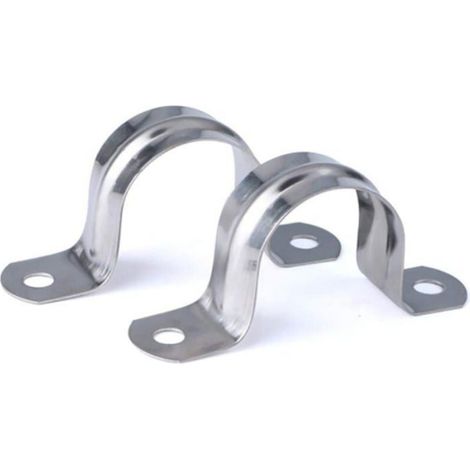 22 Clips de tuyau en U, Acier inoxydable 304, Haute résistance corrosion, Fixation murale, Gaz et drainage (1/3)