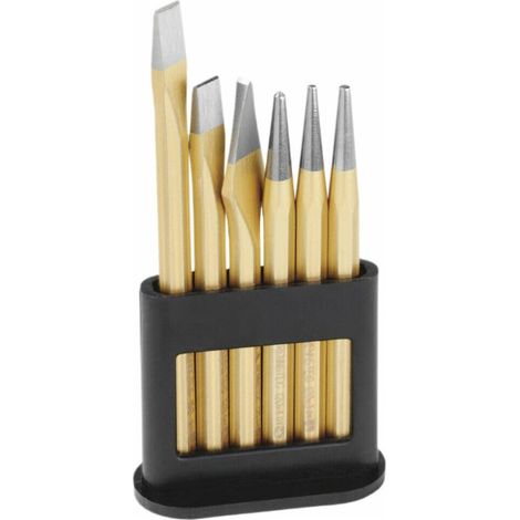 Rennsteig Werkzeuge R421 000 09 Werkzeugsatz im Kunststoffhalter Meißel-Set 6teilig 11 mm Achtkants (1/4)