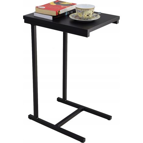 Mesa auxiliar EKO fabricada con perfiles negros. (1/5)