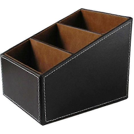 Stück PU-Schreibtisch-Organizer, Handy-/Fernbedienungshalter, Aufbewahrungsbox für Schreibwaren-Brown (1/5)