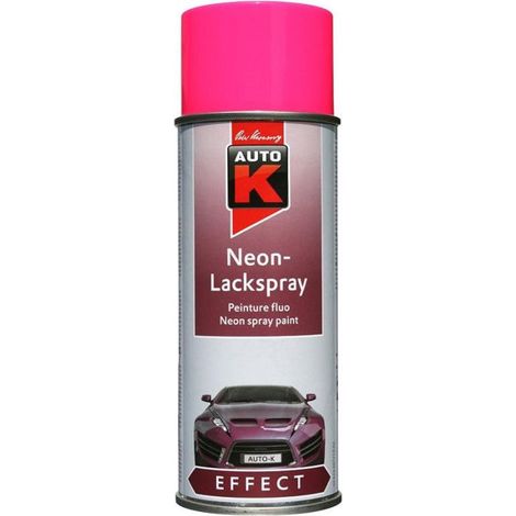 Bombe de peinture - Métal, tôle et plastique - Rose fluo - 400ml - Auto-K