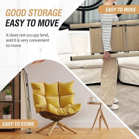 Escabeau 3 marches pliant, tabouret escamotable antidérapant élargi, échelle légère portable pour cuisine et maison, charge max 150 kg. (1/5)