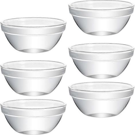 Moule à pudding en verre transparent, compatible avec un usage culinaire (lot de 6). (1/5)