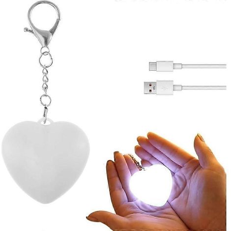 Mini luz nocturna con forma de corazón, diseño minimalista moderno con control táctil de detección automática, LED recargable, color sólido. (1/5)