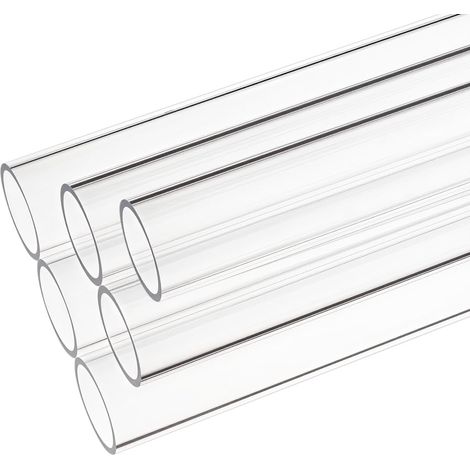 6 tube Acrylique Tuyau Transparent en Acrylique de 21mm de Diamètre Intérieur et de 25mm de Diamètre Extérieur Tuyau Rond Rigide Transparent pour Lampes Aquariums (1/5)