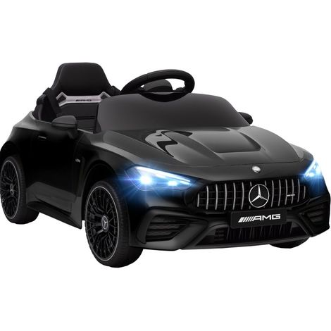 Auto elettrica per bambini Mercedes-AMG nera 12V con telecomando e luci LED (1/5)