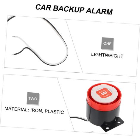 Alarme de Sauvegarde de Voiture Portable Sirène Beeper de Secours et Robuste pour Véhicules Installation Facile Utilisation Polyvalente Alarme Avertissement (1/4)