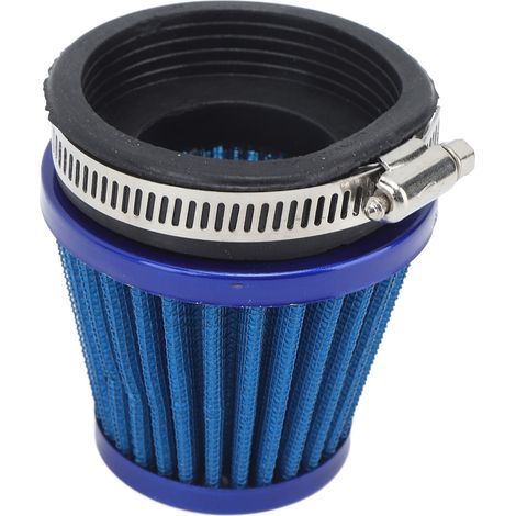 Filtre à air 60mm à visser, protection moteur, admission d'air pour moto tout-terrain, quad et ATV, bleu, fixation par collier (1/5)