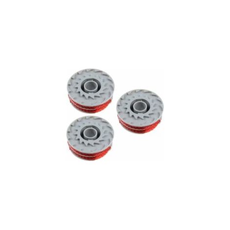 BR-Vie Bobine de fil de rechange pour Flymo FLY021 Coupe Bordure débroussailleuse compatible avec Contour 500 XT, Power Trim 500 XT, Mini Trim Contour XT, Mini Trim Auto ST/XT/Plus XT (3pcs)