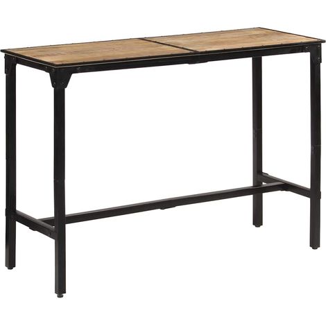 Bartisch 150x55x107 cm Raues Massivholz Mango