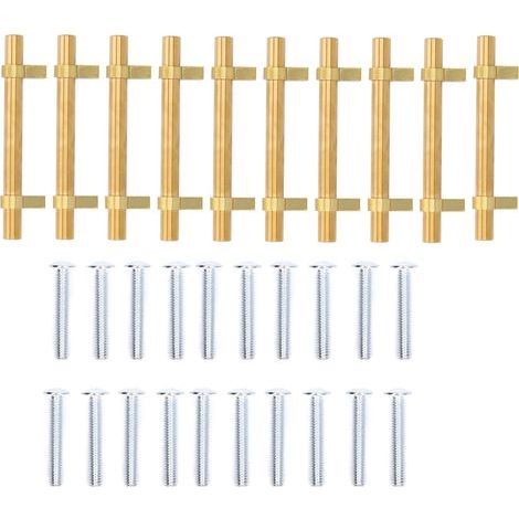 10 pièces poignées d'armoire en acier inoxydable moderne Tube creux tiroir barre tire pour porte armoire cuisine salle de bain Distance du trou 96mm (1/5)