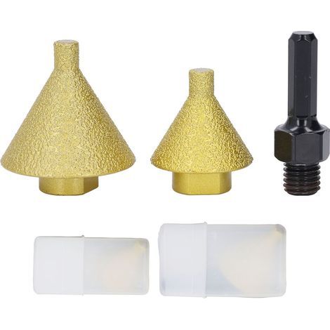 Mèche de chanfrein biseauté pour meuleuse d'angle, agrandissement des carreaux, coupe, fraise, diamètre 38mm 50mm avec adaptateur de filetage M14 (1/5)