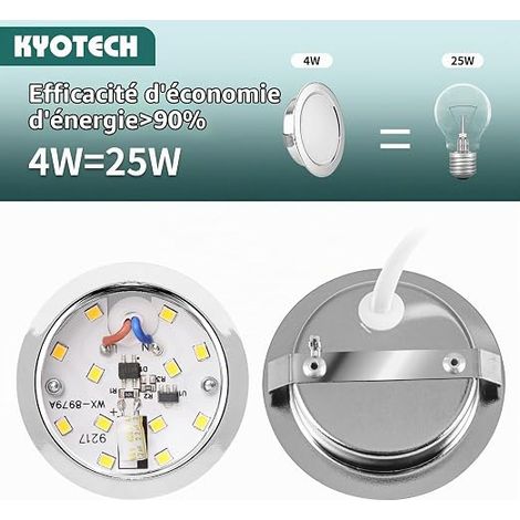 LED Recessed Spotlight Dimmable 230 V IP44 Ceiling Spotlights 4000 K 55-58 (1/4)