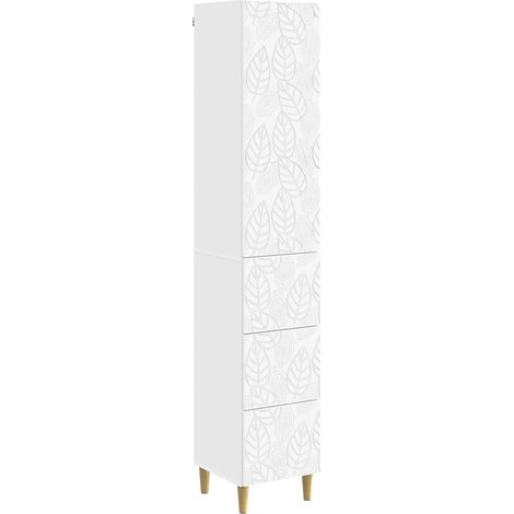 Cabinet Set 2 pcs White 33 x 34.5 x 90 cm Engineered Wood vidaXL
