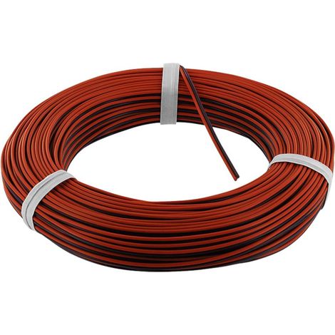 econ connect KZL2X014RTSW25 Fil de câblage 2 x 0.14 mm² rouge, noir 25 m C891252