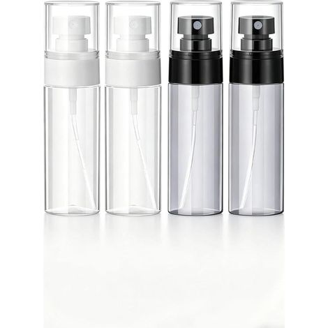 Lot de 4 flacons pulvérisateurs continus et brumisateurs de 100 ml - Atomiseur fin pour cheveux, plantes, nettoyage à faire soi-même - Petit flacon pulvérisateur à pompe pour articles de (1/5)