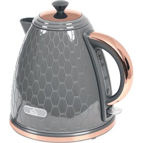 3kW Rapid Boil Honeycomb Kettle in Grey-Fast boiling,stylish design,perfect for modern kitchens.