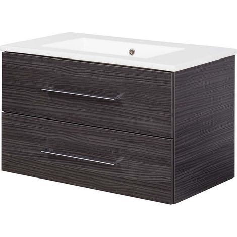 FACKELMANN B.perfekt Waschtischset 80cm - Dark Oak