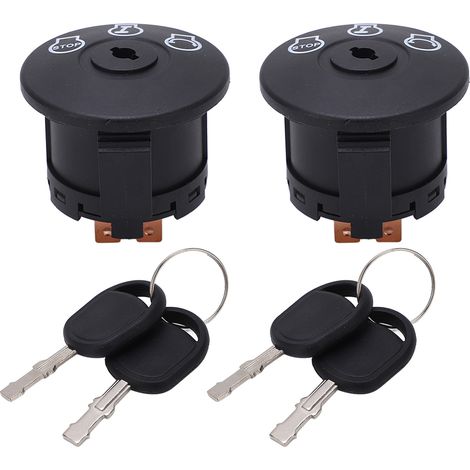 Paire d'interrupteurs d'allumage avec 4 clés 725 0 4228, anti-corrosion, remplacement pour tondeuse autoportée Cub Cadet RZT50 RZT54 (1/5)