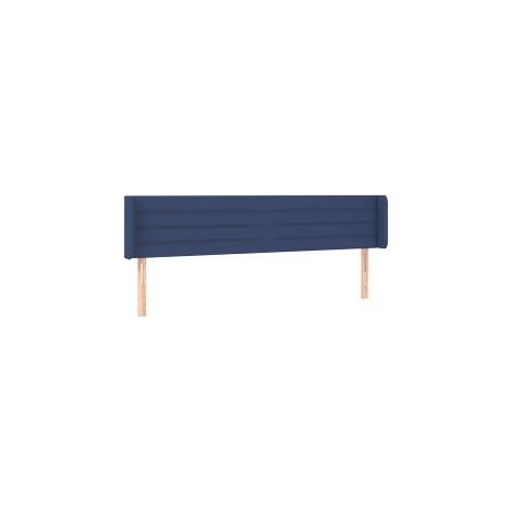 Tête de lit à LED Bleu 183x16x78-88 Tissu (1/5)