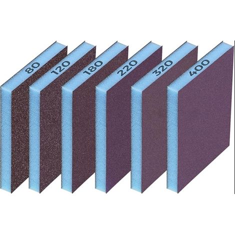 éponges abrasives, 80/120/180/220/320/400, spécifications différentes, lavables et réutilisables, Papier pour métal, Bois et Mur (1/5)