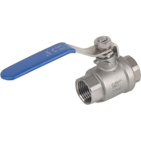 1/2" NPT Volldurchgang 2-Wege-Drehhebel-Kugelhahn aus Edelstahl SS304, zweiteilig, WOG1000