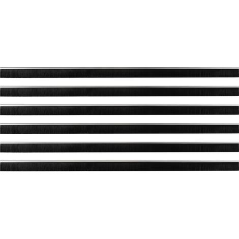 Brosses de porte adhésives 6 pcs Argent 100 cm (1/5)